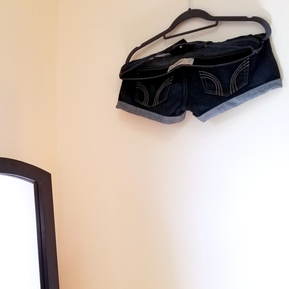 Hollister Low-Rise Cuffed Denim Short Shorts